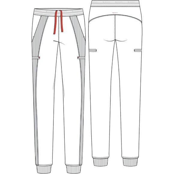 Women's Scrub Jogger Pants Polyester Spandex 4 Pockets Drawstring Medical - Picture 6 of 6